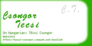 csongor tecsi business card