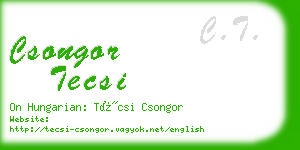 csongor tecsi business card